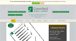 Desktop Screenshot of greenfieldpubliclibrary.org