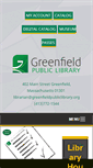 Mobile Screenshot of greenfieldpubliclibrary.org