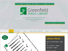 Tablet Screenshot of greenfieldpubliclibrary.org